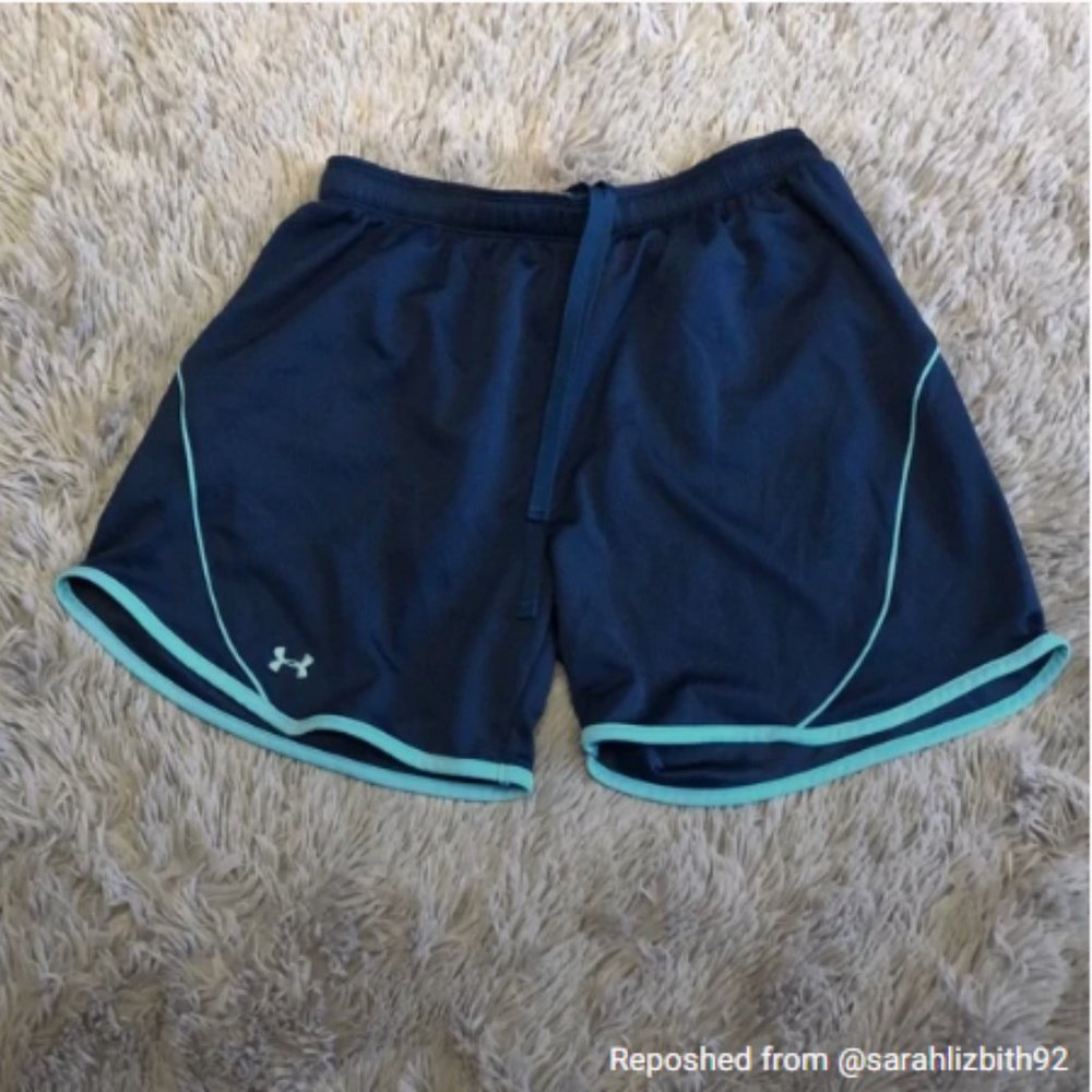 LIKE NEW Under Armour blue heat gear shorts
